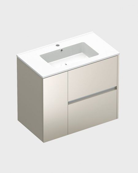 mueble de baño acabado beige